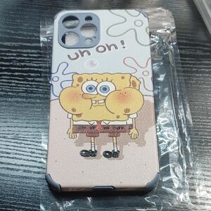 12 Pro Max Pink SpongeBob Graphic Phone Case